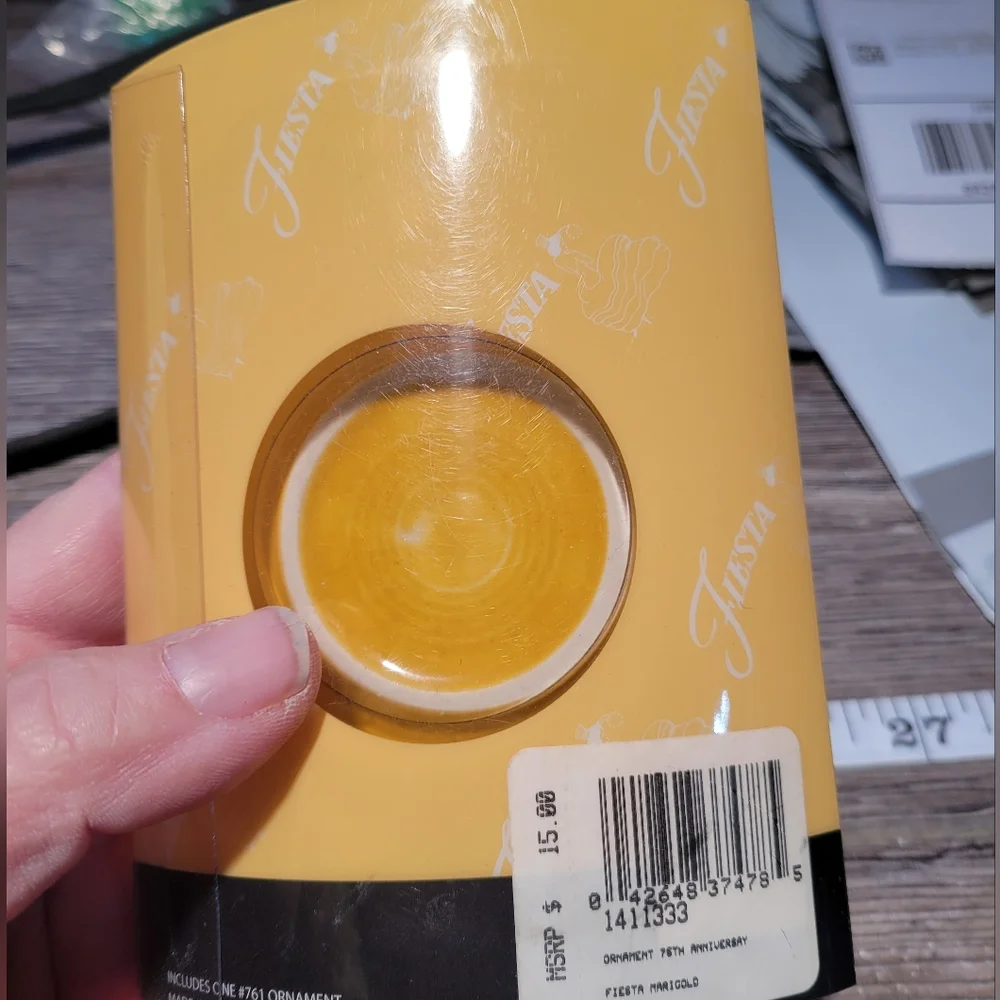 FiestaWare Fiesta Ornament 1936 -‎ 2011 75th Anniversary Marigold Yellow NIP